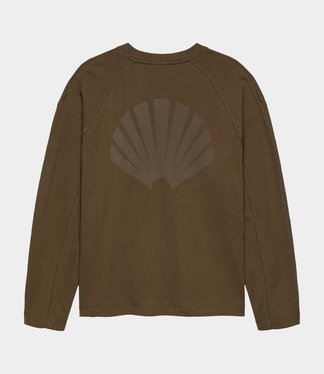 New Amsterdam logo longsleeve waffle brown