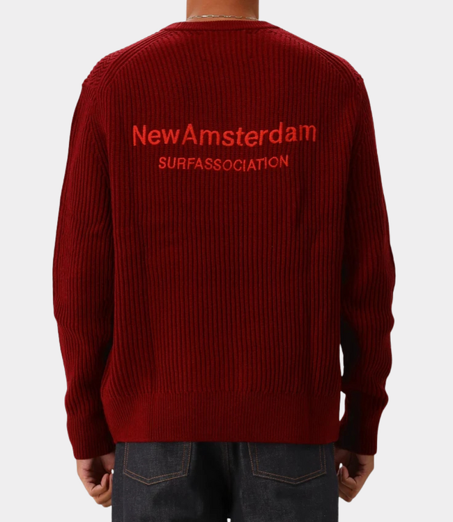 New Amsterdam knitted crewneck burgendy
