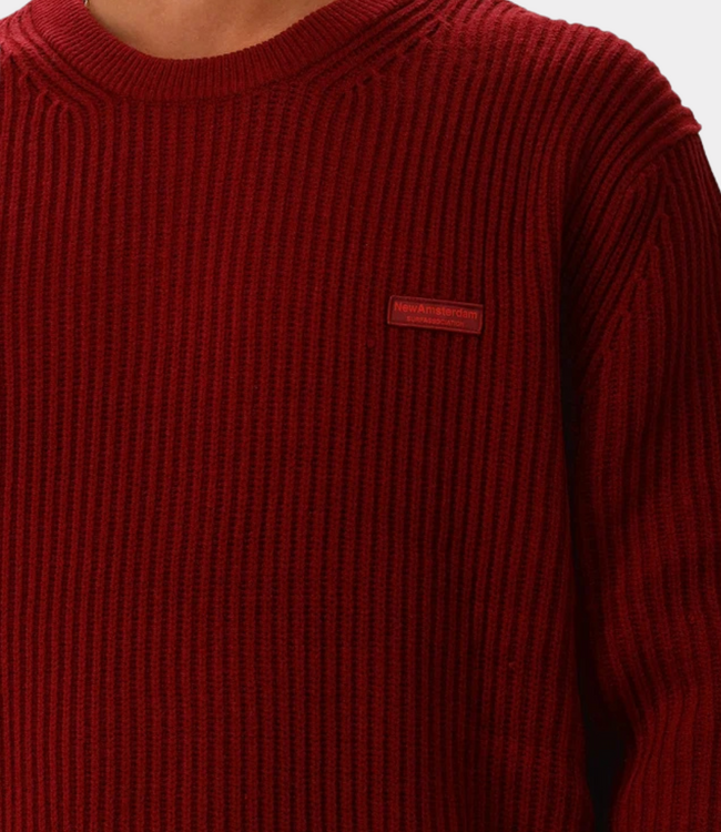New Amsterdam knitted crewneck burgendy