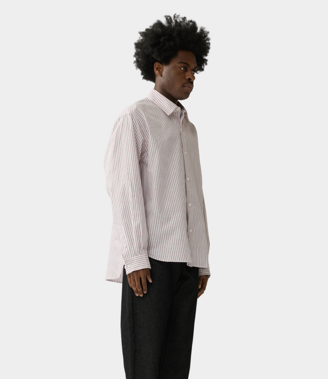 New Amsterdam beach shirt white/red stripe