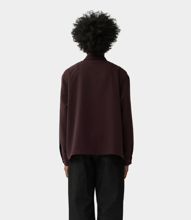 New Amsterdam zip up shirt wine