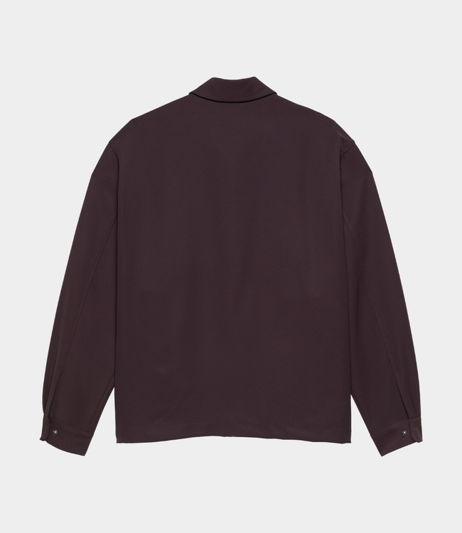 New Amsterdam zip up shirt wine