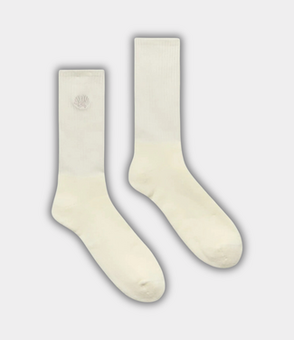 New Amsterdam embroidered socks washed white