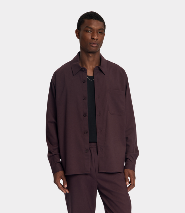 Law of the Sea hapi brushed twill shirt huckleberry