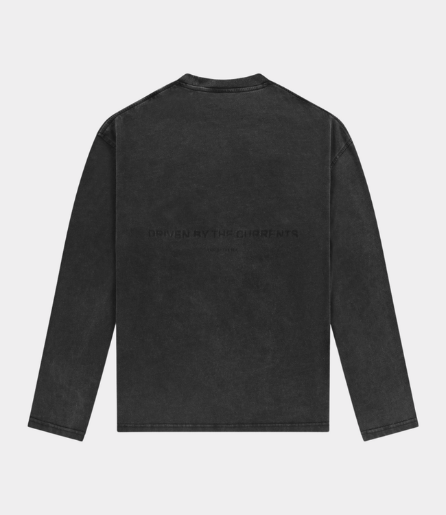 Law of the Sea Law of the Sea thaumas garment dyed long sleeve t-shirt black LAW-10529-100