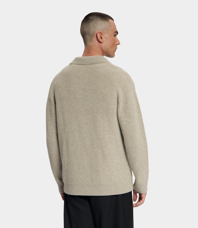 Law of the Sea ares knitted polo beige
