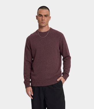 Law of the Sea syrinx knitted crewneck huckleberry