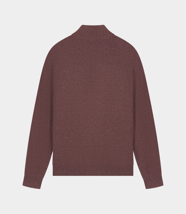 Law of the Sea lamar knitted half zip huckleberry