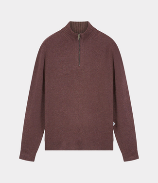 Law of the Sea lamar knitted half zip huckleberry