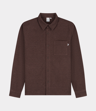 Law of the Sea niven twill overshirt brown