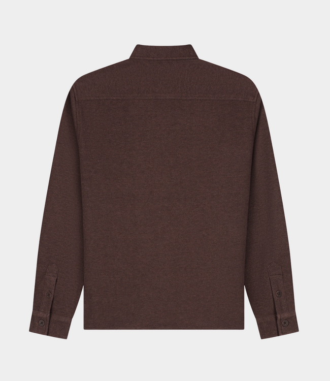 Law of the Sea niven twill overshirt brown