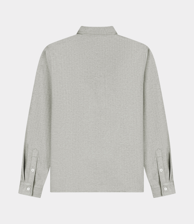 Law of the Sea Law of the Sea troy soft herringbone shirt grey melange LAW-10519-702