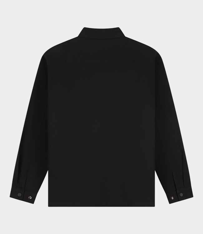 Law of the Sea skald structured cotton shirt jacket black
