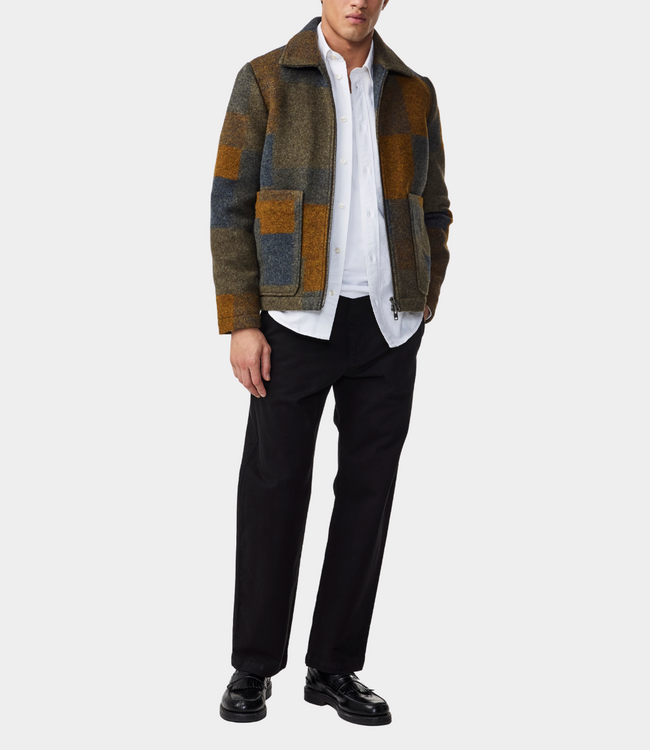 NN.07 gael cardigan brown check