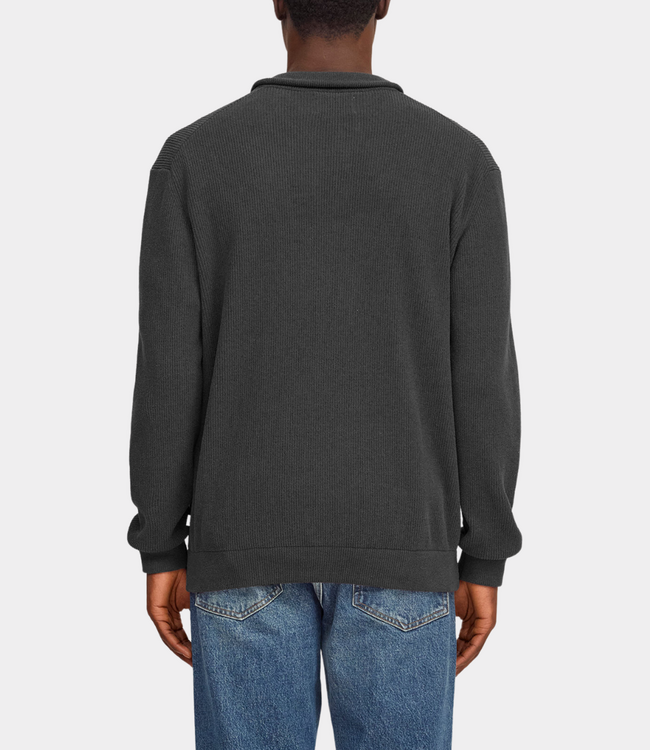 NN.07 danny half zip knit charcoal mist