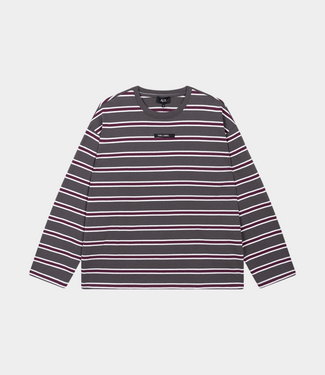 Alix the Label Stripe longsleeve tee antracite