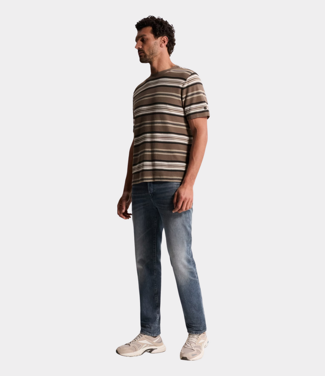 Cast Iron R neck tee ss walnut