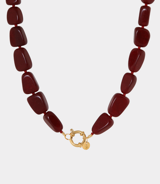 Label Kiki Burgundy necklace gold