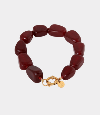 Label Kiki Burgundy bracelet gold