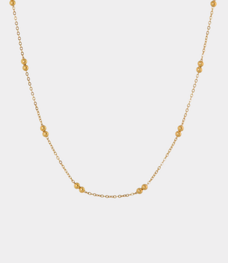 Label Kiki Long dots necklace gold