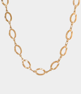 Label Kiki Oval frame necklace gold