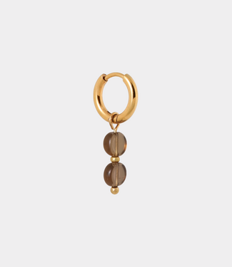 Label Kiki Brown round hoop gold