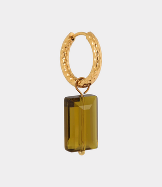 Label Kiki Shiny olive hoop gold