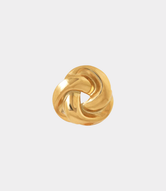 Label Kiki Velvet knot hoop gold