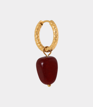 Label Kiki Burgundy hoop gold