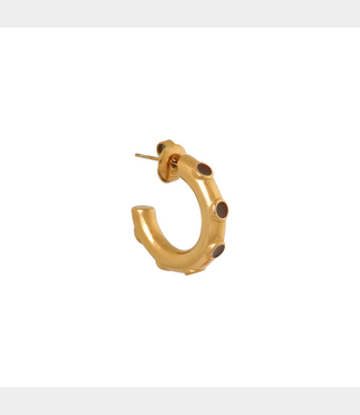 Label Kiki Brown dottie hoop gold