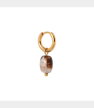Label Kiki Dark cookie hoop gold