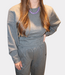 Alix the Label Fitted ballon sleeve top antracite mel