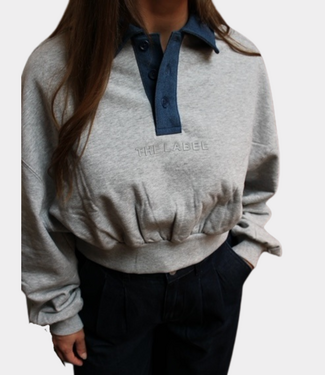 Alix the Label Polo sweat soft grey mel