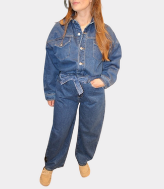 Alix the Label Denim jumpsuit mid denim blue