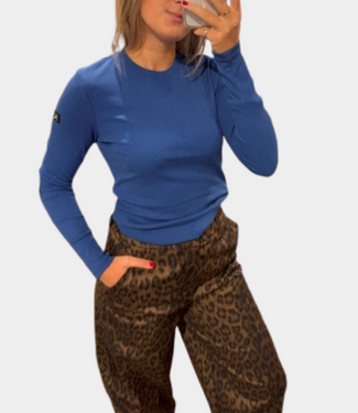 Alix the Label Rib longsleeve top dark blue