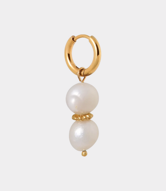 Label Kiki Belle pearl hoop gold