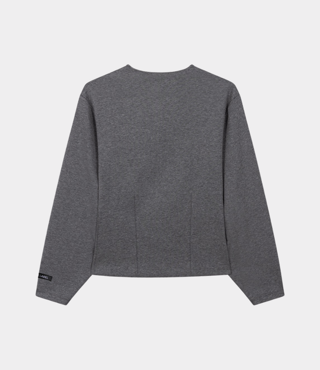 Alix the Label Alix the Label Fitted ballon sleeve top antracite mel 2609877592-971