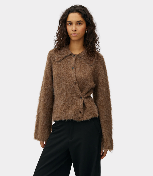 MbyM lari-m brush knit walnut melange
