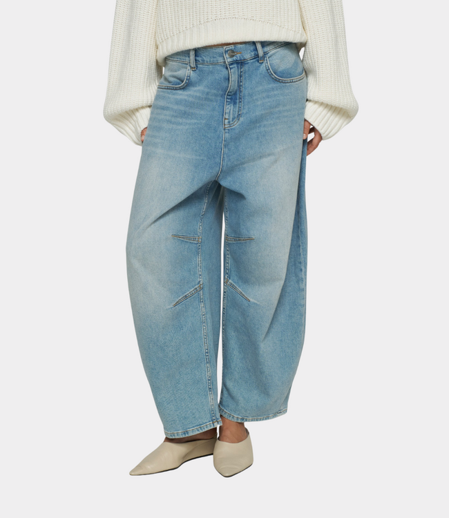 10Days wide tapered denim pants blue denim