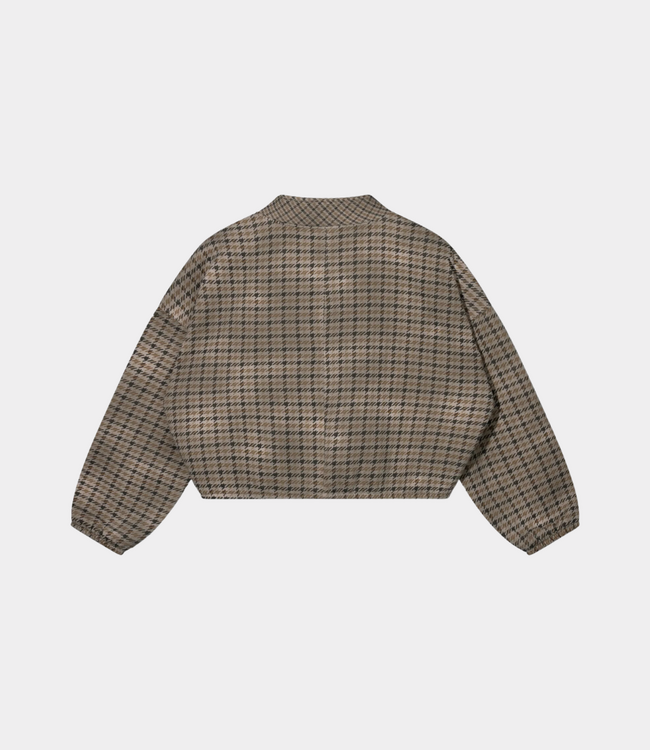 10Days check cardigan reversible champagne