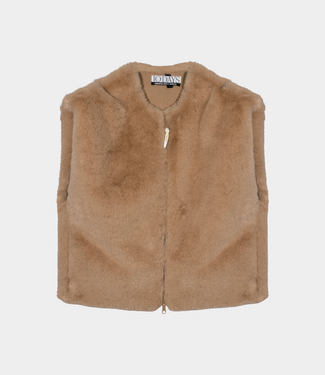 10Days sleeveless fluffy vest grey mango