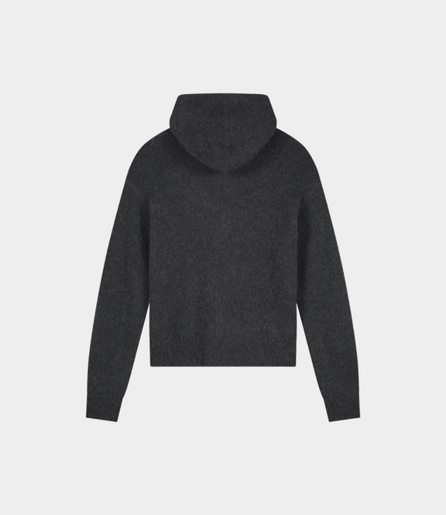 Olaf Olaf ZIP KNITTED HOODIE CHARCOAL M260709-CHARCOAL