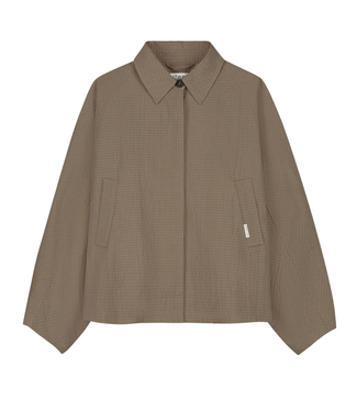 Catwalk Junkie Check cape jacket Caramel