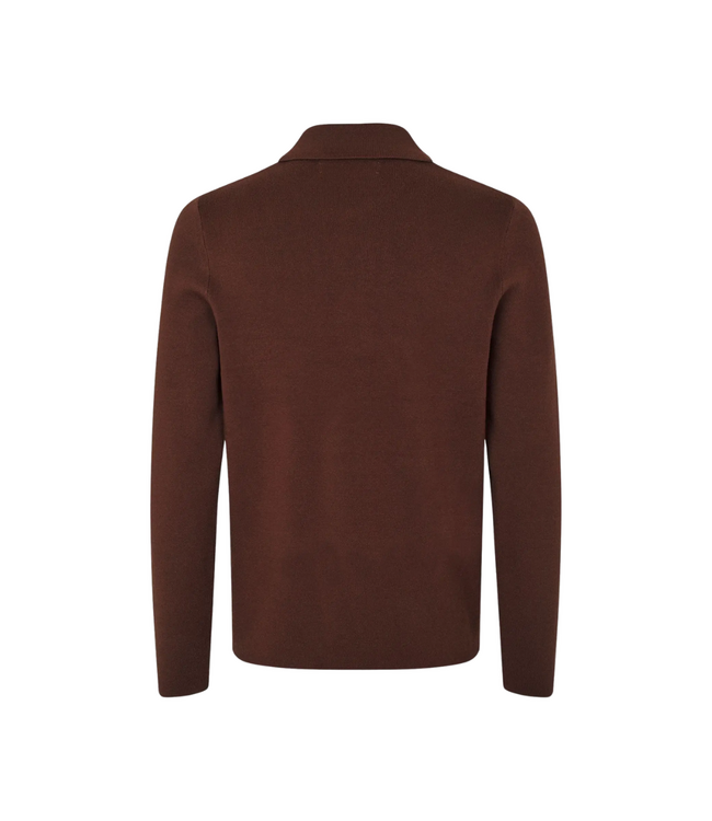 Samsoe Samsoe guna half zip 10490 bitter chocolate
