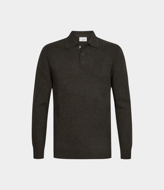 Profuomo Polo ls dark brown
