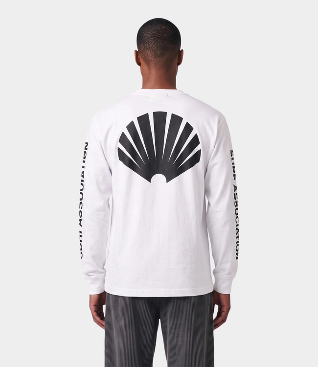 New Amsterdam Longsleeve logo tee white