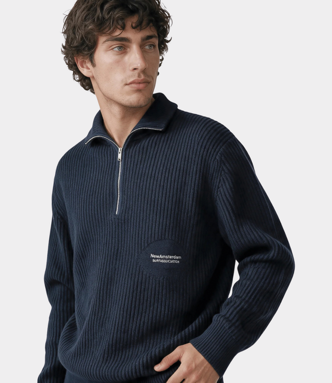 New Amsterdam knitted half zip night
