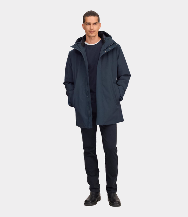 NN.07 blake hood jacket navy blue