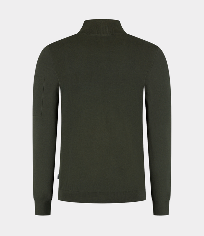 Saint Steve Saint Steve axel-s half zip knit rosin green 240904-60037