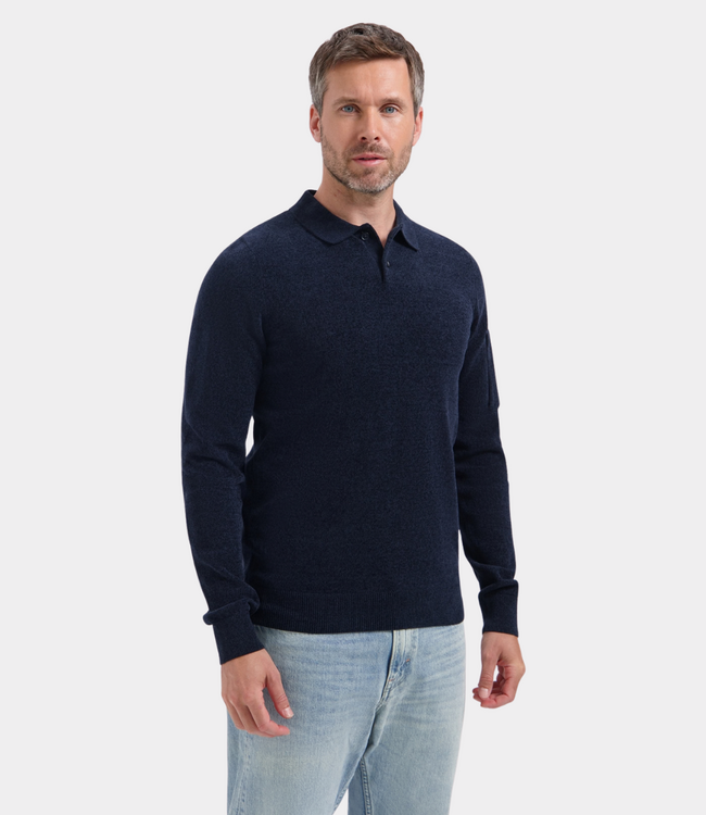 Saint Steve luke-s polo ls dark navy